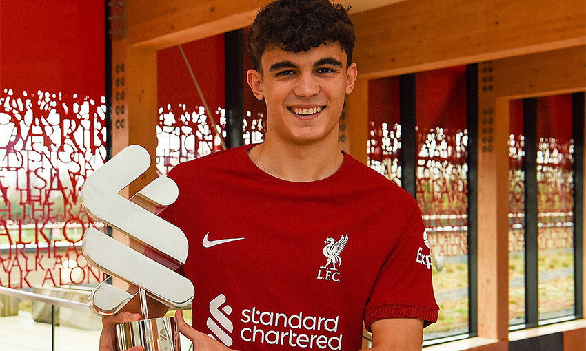Stefan Bajcetic wins Standard Chartered Men's Player of the Month - Liverpool FC